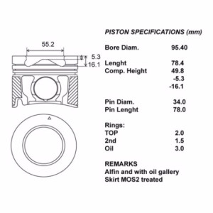 Kit pistoni compl. std isuzu  