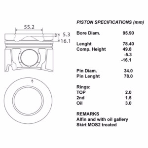 Kit pistoni c/sgm 050 dmax 2.5 ditd 06- 26