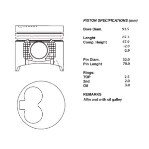 Kit pistoni c/sgm 050 ranger/b2500 98- 05