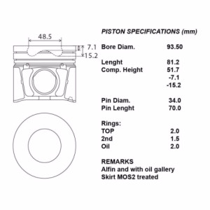 Kit pistoni c/sgm 050 bt 50 06- 09