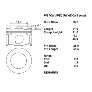 Serie pistoni motore completi 050